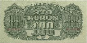 Tschechoslowakei / Czechoslovakia P.48s 100 Kronen 1944 SPECIMEN (1/1-) 