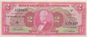 Costa Rica P.203b 2 Colones 7.12.1949 (1) 