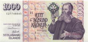 Island / Iceland P.59 1000 Kronen 2001 U.3 (1) 