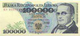 Polen / Poland P.154 100.000 Zlotych 1990 Serie BA (1) 