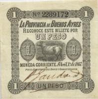 Argentinien / Argentina P.S471 1 Peso 1867 (3+) 