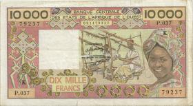 West-Afr.Staaten/West African States P.709Kd 10.000 Francs (1987) Senegal (3) 