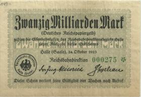 PS1246 Reichsbahn Halle 20 Milliarden Mark 1923 (3) 
