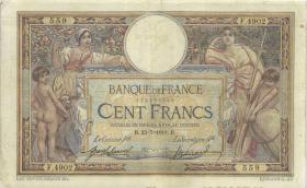 Frankreich / France P.071a 100 Francs 1918 (3) 