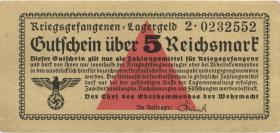 R.520b: Kriegsgefangenengeld 5 Reichsmark (1939) (3+) 