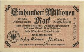 PS1243 Reichsbahn Halle 100 Millionen Mark 1923 (1) 