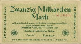 PS1232a Reichsbahn Frankfurt/Oder 20 Milliarden Mark 1923 (2) 
