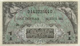 USA / United States P.M26 1 Dollar (1951) Serie 481 (3+) 