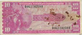 USA / United States P.M70 10 Dollars (1968) (5) 