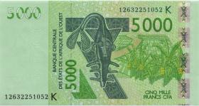 West-Afr.Staaten/West African States P.717Kk 5.000 Francs 2012 (1) 
