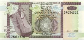 Burundi P.36g 50 Francs 2007 (1) 