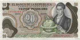 Kolumbien / Colombia P.409a 20 Peso Oro 2.1.1969 (1) 