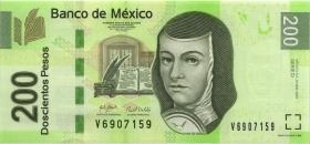 Mexiko / Mexico P.125d 200 Pesos 14.5.2007 Serie D (1) 