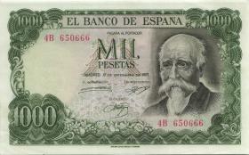 Spanien / Spain P.154 1000 Pesetas 1971 (1974) 6-stellig (1) 