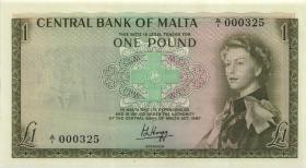 Malta P.29 1 Pound 1967 A/1 000325 (1) 