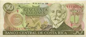 Costa Rica P.253 50 Colones 1988 (2) 