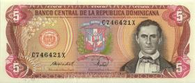 Dom. Republik/Dominican Republic P.118c 5 Pesos Oro 1988 (1) 