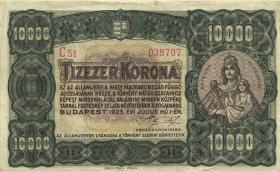Ungarn / Hungary P.077c 10.000 Kronen 1923 (3+) 