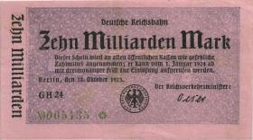 RVM-11 Reichsbahn Berlin 10 Milliarden Mark 1923 mit No. (3+) 