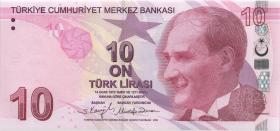 Türkei / Turkey P.223f 10 Lira 2009 (2022) (1) 