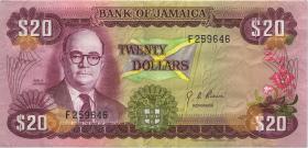 Jamaika / Jamaica P.63 20 Dollars (1976) (3) 