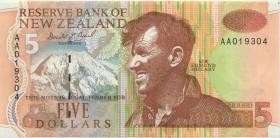 Neuseeland / New Zealand P.177 5 Dollars (1992-1997) AA (1) 