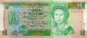 Belize P.51 1 Dollar 1990 (3+) 