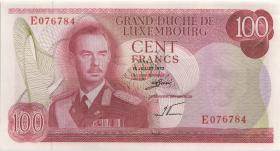 Luxemburg / Luxembourg P.56 100 Francs 1970 E (1) Serie E 