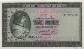 Tschechoslowakei / Czechoslovakia P.065s 1000 Kronen (1945) Specimen (1) 