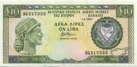 Zypern / Cyprus P.55c 10 Pounds 1994 (1/1-) 