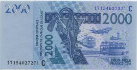 West-Afr.Staaten/West African States P.316Cq 2.000 Francs 2017 (1) 