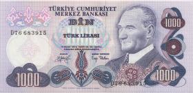 Türkei / Turkey P.191 1000 Lira 1970 (1) U.2 Serie D 