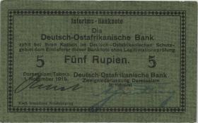 R.921a: Deutsch-Ostafrika 5 Rupie 1915 D (2) 
