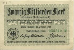 PS1246 Reichsbahn Halle 20 Milliarden Mark 1923 (2) 