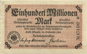 PS1243 Reichsbahn Halle 100 Millionen Mark 1923 (3) 