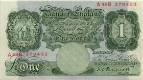 Großbritannien / Great Britain P.369a 1 Pound (1948-60) (2) 