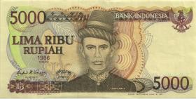 Indonesien / Indonesia P.125 5.000 Rupien 1986 (3+) 