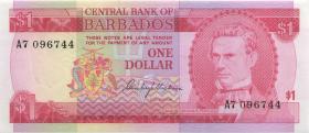 Barbados P.29 1 Dollars (1973) Serie A (1) 
