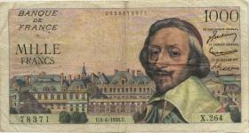 Frankreich / France P.134a 1000 Francs 1956 (4) 