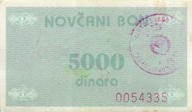 Bosnien & Herzegowina / Bosnia P.051b 5.000 Dinara (1992) (2) 