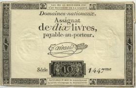 Frankreich / France P.A066 Assignat 10 Livres 1792 (2) 