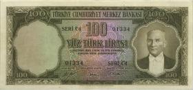Türkei / Turkey P.167 100 Lira 1930 (3+) 