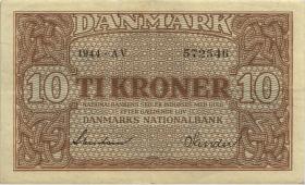 Dänemark / Denmark P.36 10 Kroner 1944 (2+) 