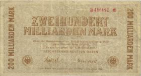 PS1235b Reichsbahn Frankfurt / Oder 200 Milliarden Mark 1923 (3-) 5-stellig 