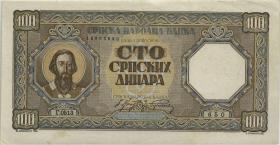 R.611: Serbien 100 Dinara 1943 (1-) 