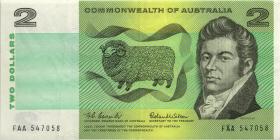 Australien / Australia P.38a 2 Dollars (1966) (3) 