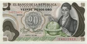 Kolumbien / Colombia P.409d 20 Pesos Oro 1981 (1) 