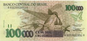 Brasilien / Brazil P.235b 100.000 Cruzeiros (1993) (1) 