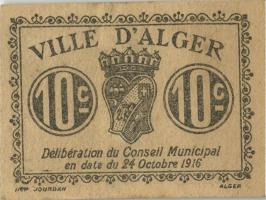 Algerien / Algeria 10 Centimes 1916 Ville d'Alger (1/1-) 