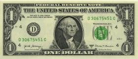 USA / United States P.544b 1 Dollar 2017 A (1) D 